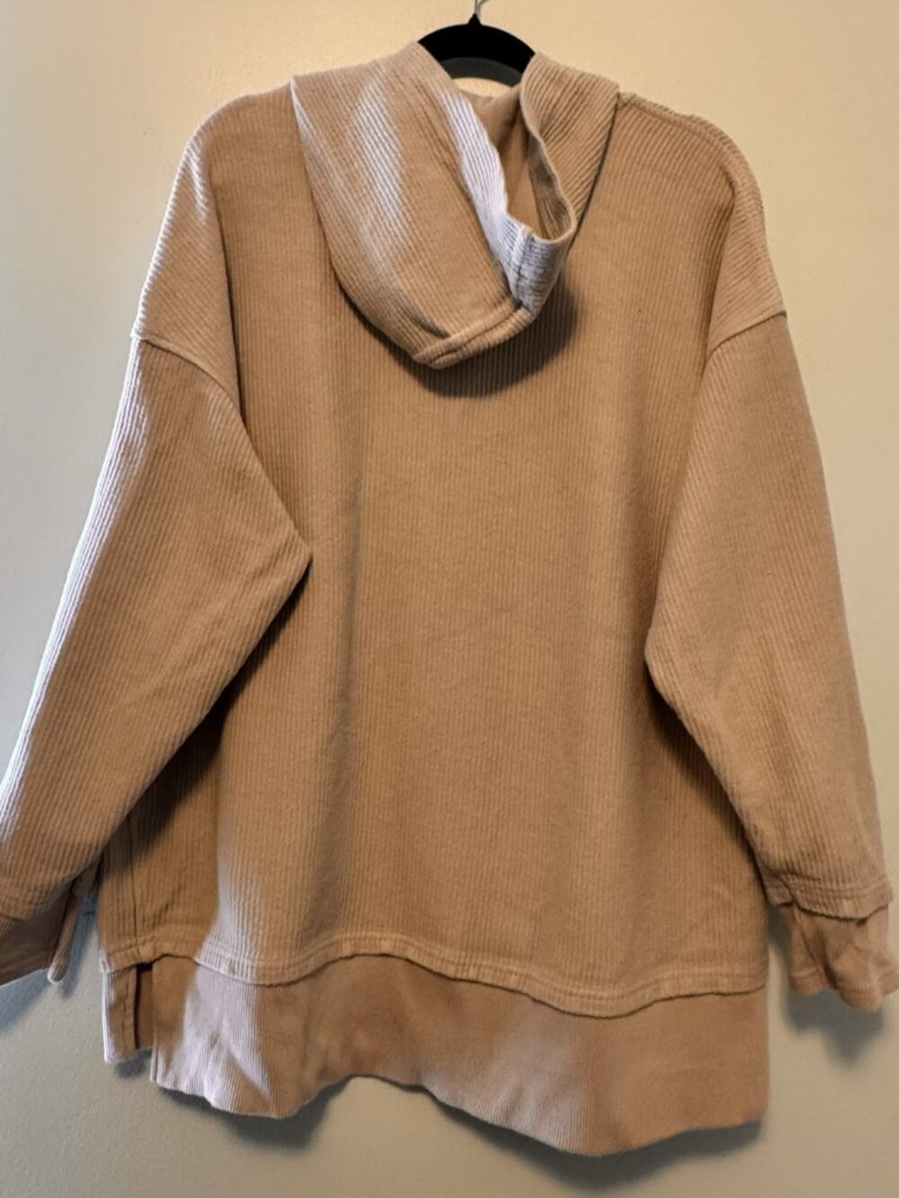 Aerie Textured Henley Hoodie – Taupe – Size Medium - CG0515 - Picture 2 of 6